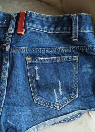 Шорти джинс джинсові бойфренд бойфренди шортики короткі дирки сині8 фото
