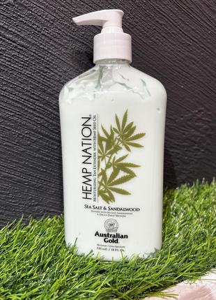 Australian gold hemp nation sea salt sandalwood body lotion закріплювач засмаги з формулою посилення відтінку1 фото