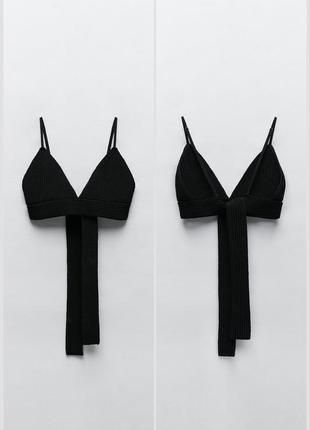 Вязаный топ, бралетт zara р.м