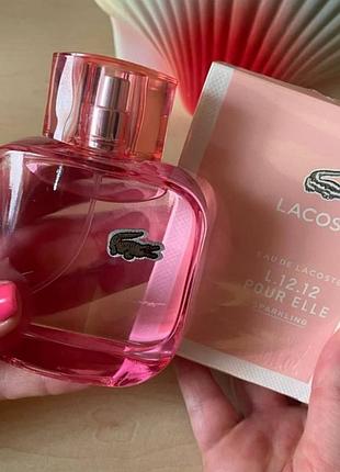Туалетная вода lacoste l.12.12 pour elle sparkling лакоста пурпур ель спарклинг 90 мл