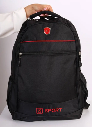 Рюкзак черный плащевка код 7-16363 фото