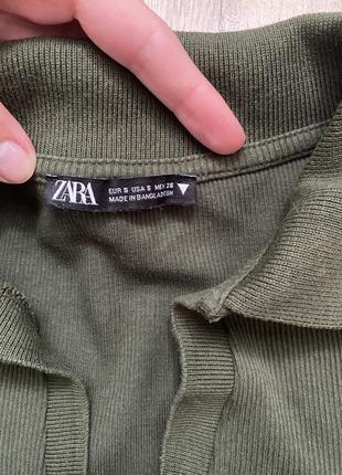 Укорочений лонгслів zara2 фото