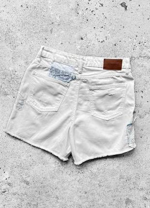 Desigual women’s white patchwork denim shorts rrp - €84 жіночі, джинсові шорти6 фото