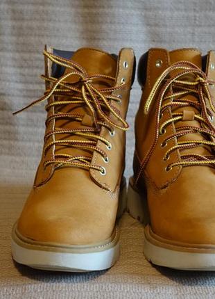 Желтые фирменные ботинки из натурального нубука timberland сша 38 р. (24 см.)2 фото