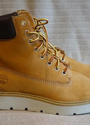Желтые фирменные ботинки из натурального нубука timberland сша 38 р. (24 см.)5 фото