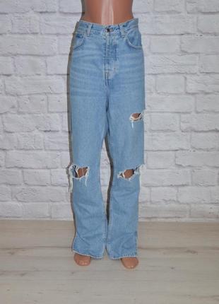 Джинси вільного крою з бічними розрізами "denim co"