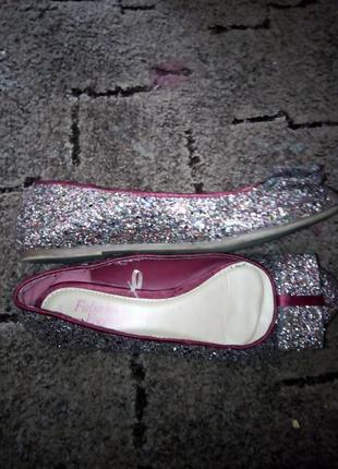 Супер блестящие туфли балетки 39 размера4 фото