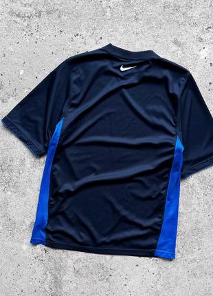 Nike men’s vintage small embroidered logo blue sport t-shirt вінтажна, спортивна футболка3 фото