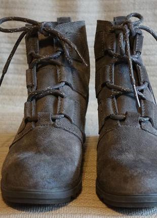 Стильные фирменные замшевые ботинки sorel evie lace casual boots канада 38 р. ( 24,3 см.)2 фото