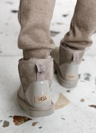 🌹ugg grey🌹жіночі зимові замшеві сірі уггі з хутром. угі1 фото