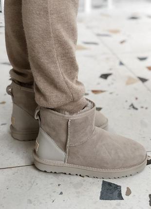 🌹ugg grey🌹жіночі зимові замшеві сірі уггі з хутром. угі2 фото