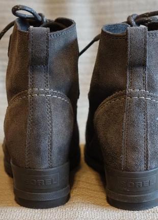 Стильные фирменные замшевые ботинки sorel evie lace casual boots канада 38 р. ( 24,3 см.)9 фото
