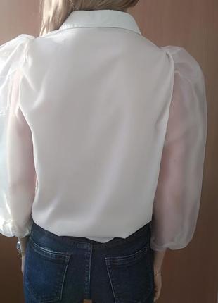 Блузка с полупрозрачными рукавчиками2 фото