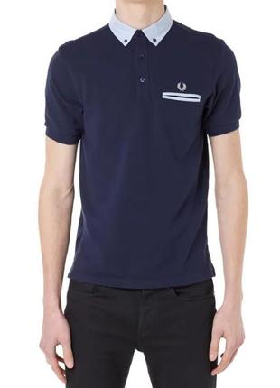 Футболка поло fred perry woven trim1 фото