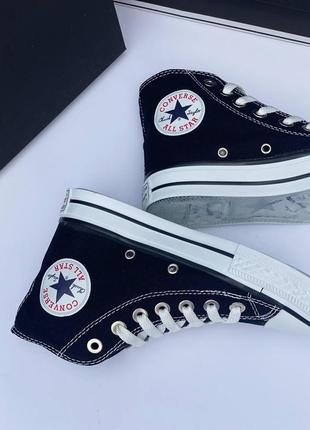 Кроссовки женские converse черные конверсы3 фото