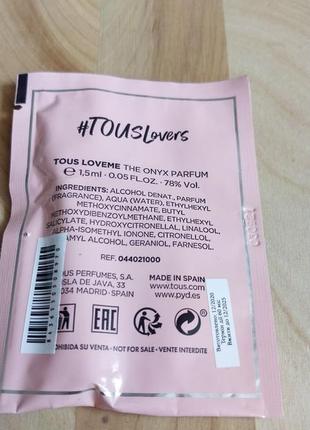 Tous love me the onyx parfum