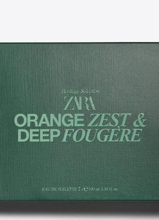 Чоловічий набір ароматів zara orange zest + deep fougère 100 ml / 3.38 oz2 фото