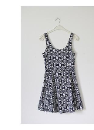 Женское мини платье h&m. платье короткое на лето. синий сарафан2 фото