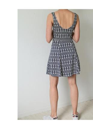 Женское мини платье h&m. платье короткое на лето. синий сарафан3 фото