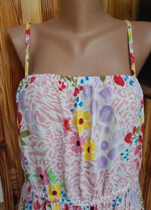 Легка віскозна сукня в милий квітковий принт4 фото