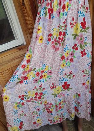 Легкое вискозное платье в милый цветочный принт2 фото