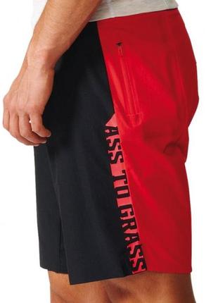 Чоловічі спортивні тренувальні шорти чорного кольору mens sports shorts adidas a2g high end black4 фото