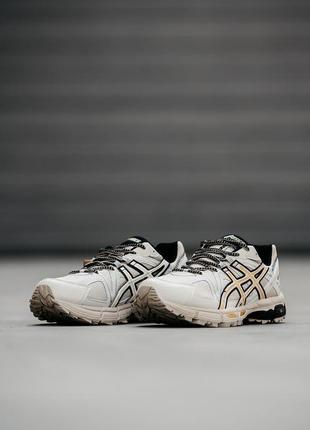 Легкие мужские, женские кроссовки asics gel-kahana 8 белые, светлые3 фото