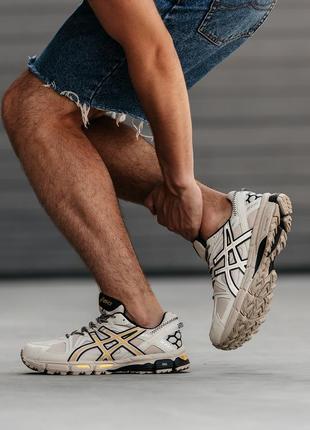 Легкие мужские, женские кроссовки asics gel-kahana 8 белые, светлые5 фото