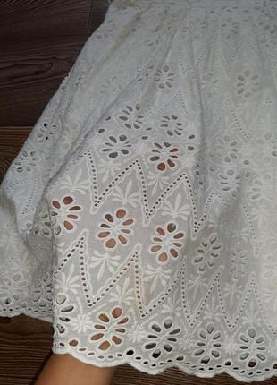 Сукня літня біла бавовняна з прошви5 фото