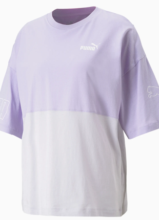 Женская футболка puma power colourblock tee women новая оригинал из сша