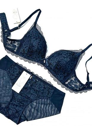 Комплект нижнего белья мереживний без пуш-ап weiyesi 13216