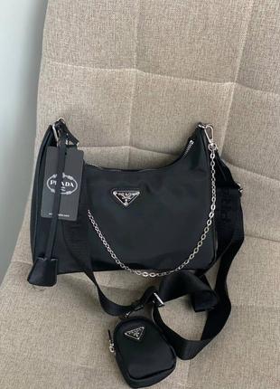 Сумка prada re-edition black