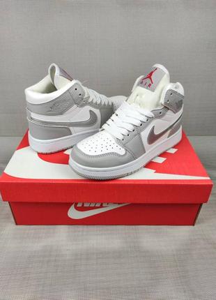 Nike air jordan 1 mid gray camo2 фото