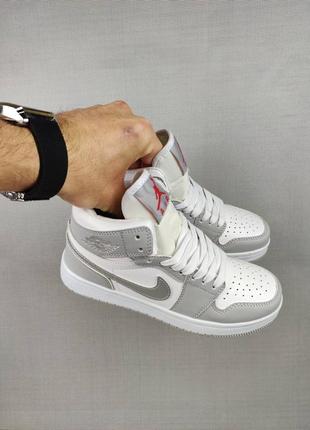 Nike air jordan 1 mid gray camo6 фото