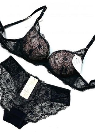 Комплект нижнего белья кружевний з пуш-ап weiyesi 13212