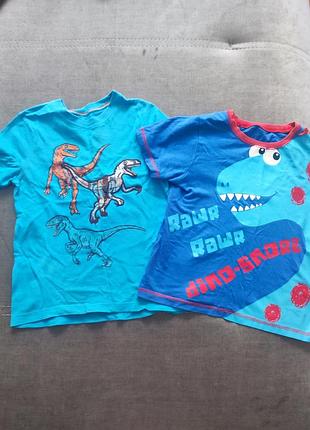 Футболки с динозаврами 4-6 лет