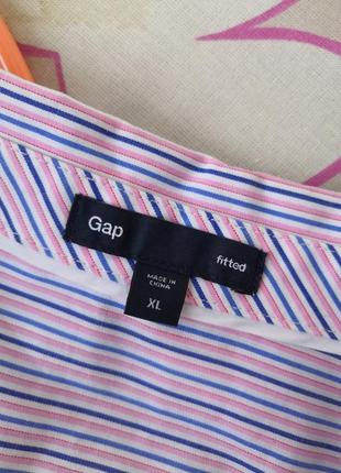 Стильная классическая офисная рубашка в полоску gap6 фото