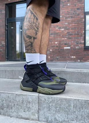 Кроссовки nike air huarache gripp ‘black khaki’5 фото