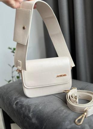 Женская сумка jacquemus light beige6 фото