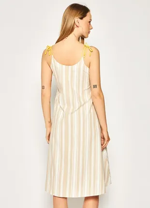 Стильное женское платье max &amp;co, летнее платье миди в полоску, коттоновое платье миди с карманами2 фото