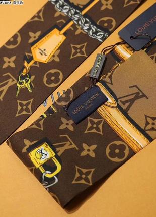 Шовкова стрічка твіллі в стилі louis vuitton луї вітон6 фото