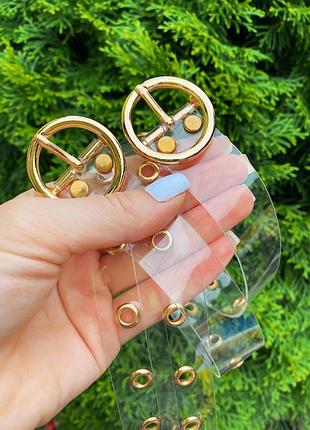 Ремень пояс прозрачный тонкий с г пряжкой ремень силиконовый летний