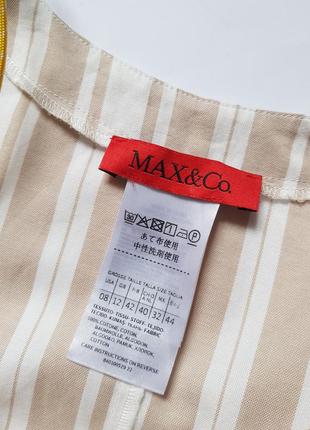 Стильное женское платье max &amp;co, летнее платье миди в полоску, коттоновое платье миди с карманами8 фото