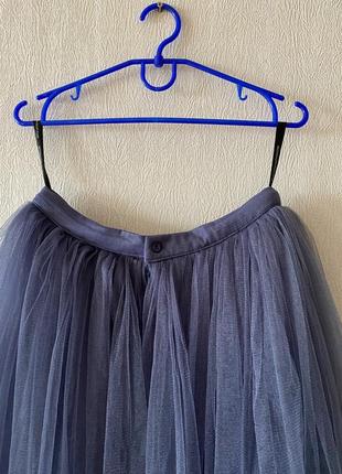 Closet юбка миди ниже колена фатин балетная пачка фиолетовая лиловая8 фото