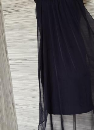 Дизайнерское миди платье с шифоновой накидкой10 фото