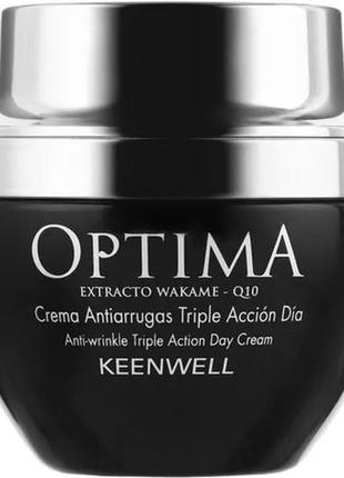 Дневной крем против морщин тройного действия keenwell optima anti-wrinkles triple action cream 55 мл1 фото