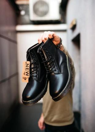 Шикарные ботинки мартинс с мехом dr. martens унисекс