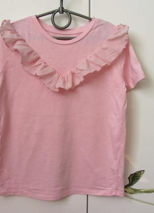 Набор летний для девочки 9-10 лет 140: нарядная юбка с кружевом и модная футболка блузка3 фото