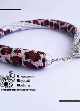 Бісер джгут кольє бісер пітон змія мереживо леопард