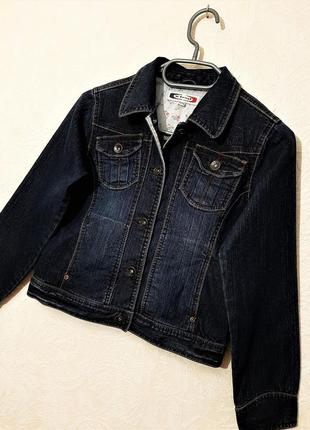 X-tract брендовая джинсовая куртка джинсовый пиджак жакет синий длинные рукава для девочки 10-11 лет3 фото